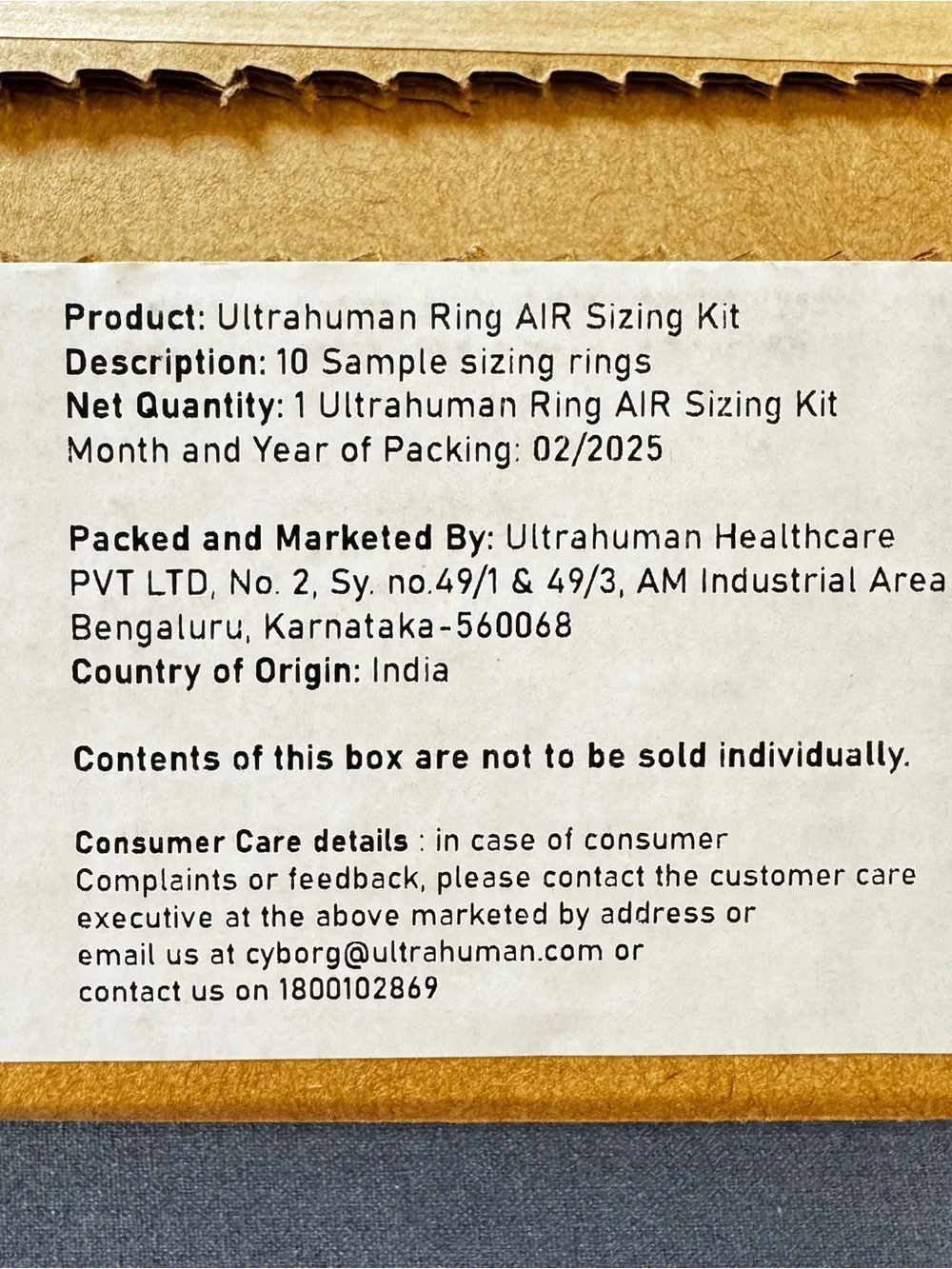 Ultrahuman Ring Air Sizing Kit